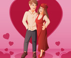 Romantic Couple Dating in Valentine's Day