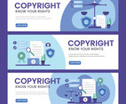 Set of Copyright Law Banners