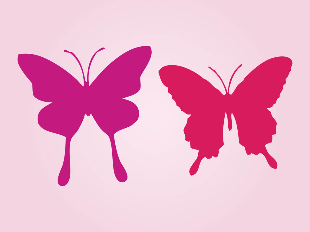 Silhouette Butterflies Vector Art And Graphics