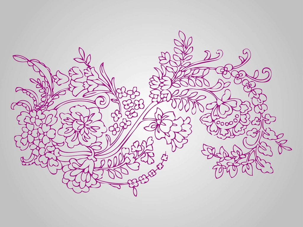 Download Floral Outlines Vector Art & Graphics | freevector.com
