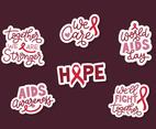 Set of World AIDS Day Sticker