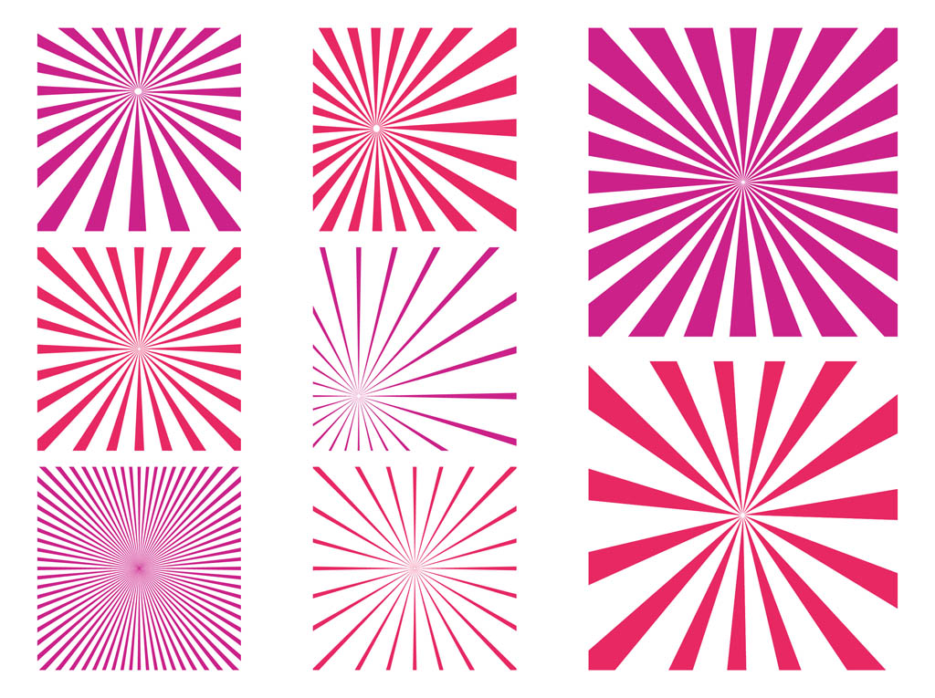 Pink Starburst Patterns Vector Art Graphics freevector com