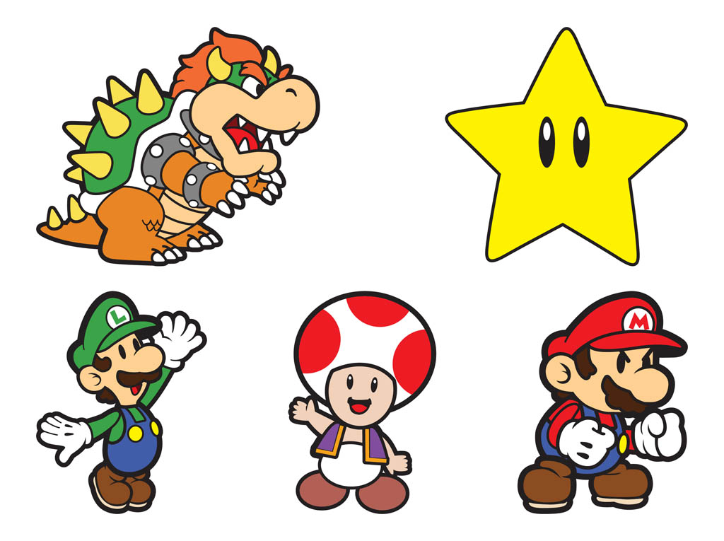 Super Mario Characters Vector Art & Graphics | freevector.com