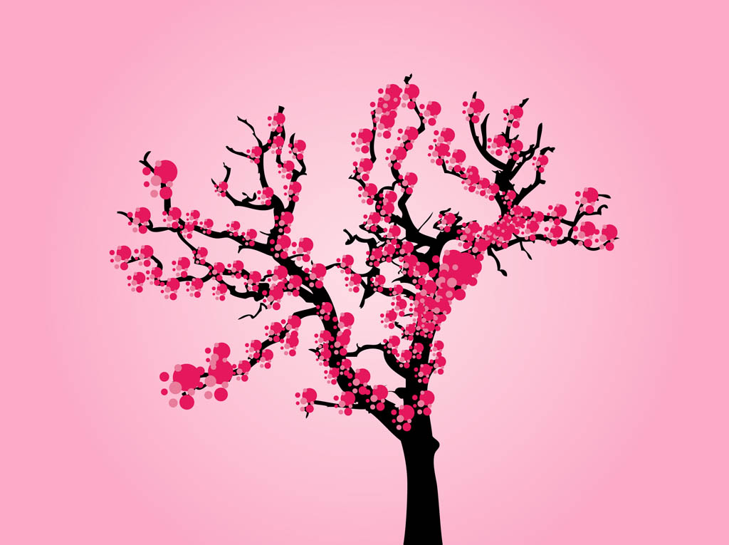 Vector Cherry Tree Vector Art & Graphics | freevector.com