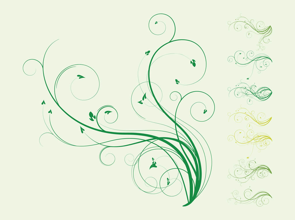 Plant Swirls Vector Art & Graphics freevector.com