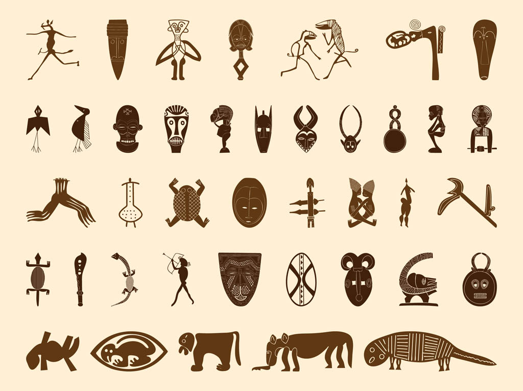 African Symbols Graphics Vector Art & Graphics