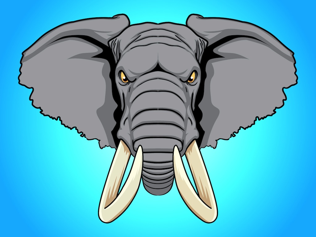 Download Elephant Head Vector Art & Graphics | freevector.com