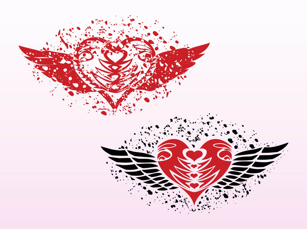 Download Grunge Heart Designs Vector Art & Graphics | freevector.com