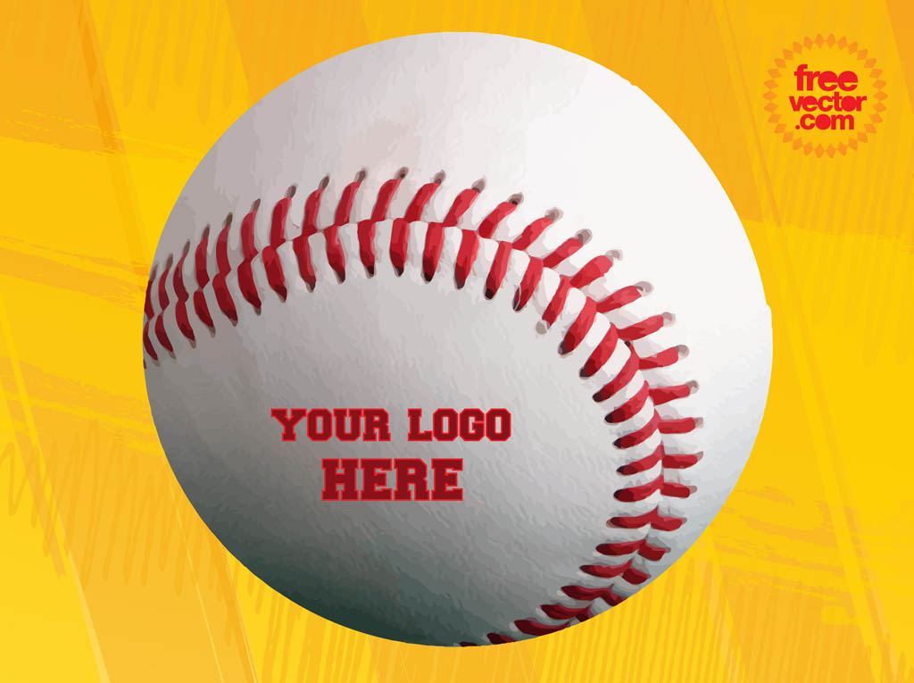 Leather Baseball Ball Vector Stock Illustration - Download Image