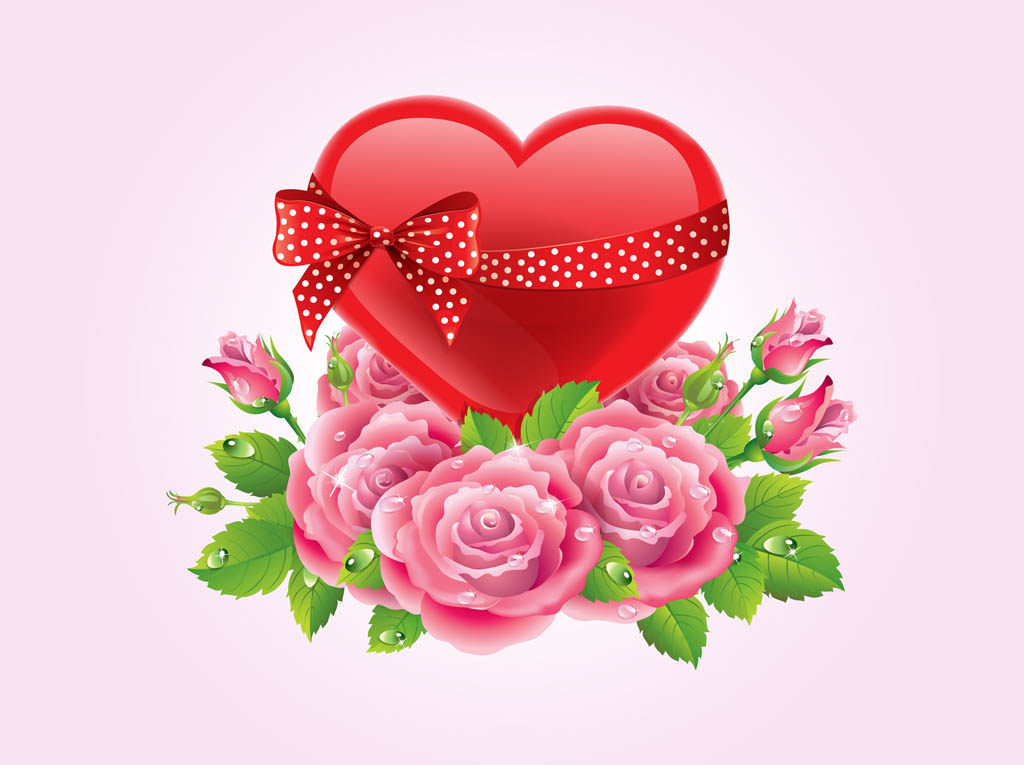 Download Hearts And Roses Vector Vector Art & Graphics | freevector.com