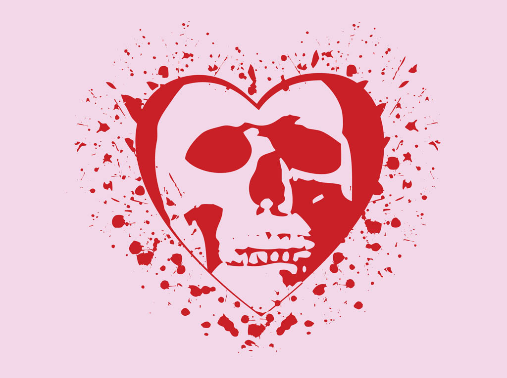 Download Skull Heart Vector Art & Graphics | freevector.com