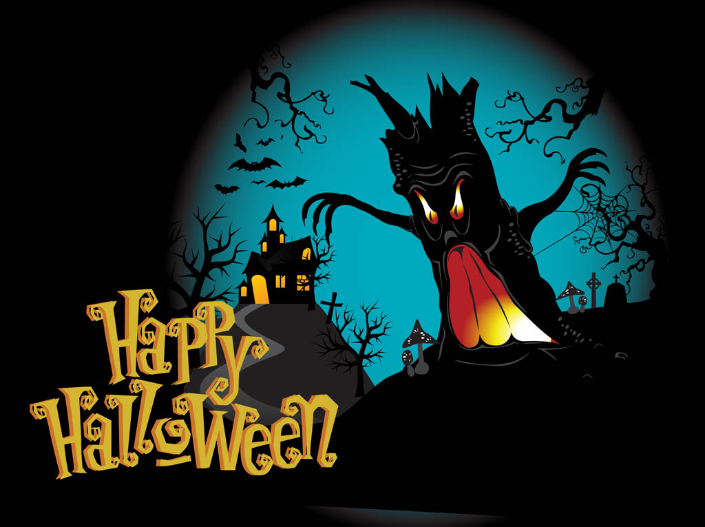 Happy Halloween Background Vector Art & Graphics | freevector.com