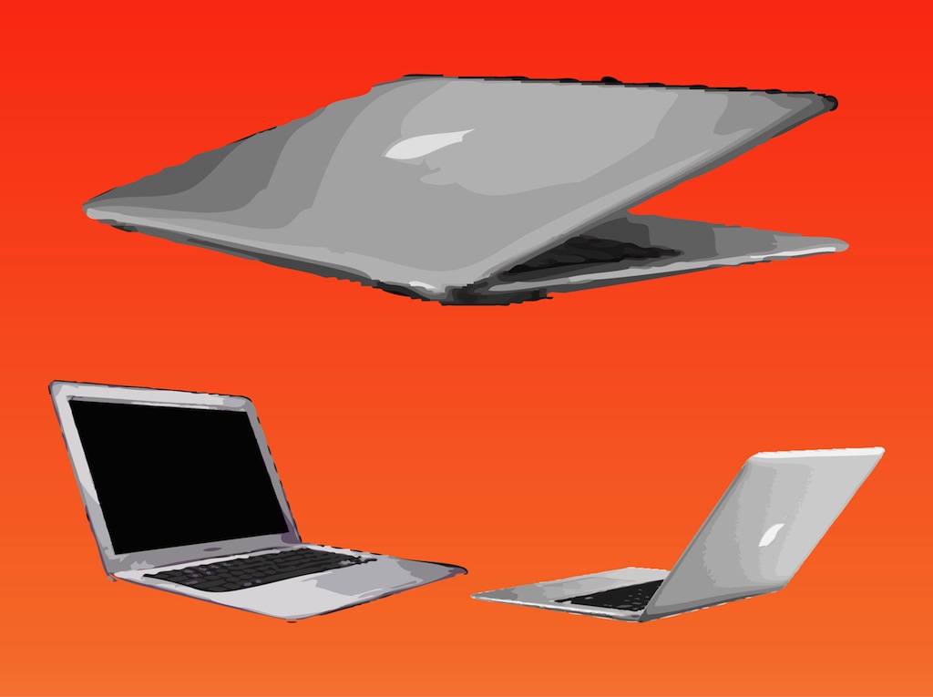 mac laptop vector