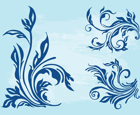 Floral Scrolls Set Vector Art & Graphics | freevector.com