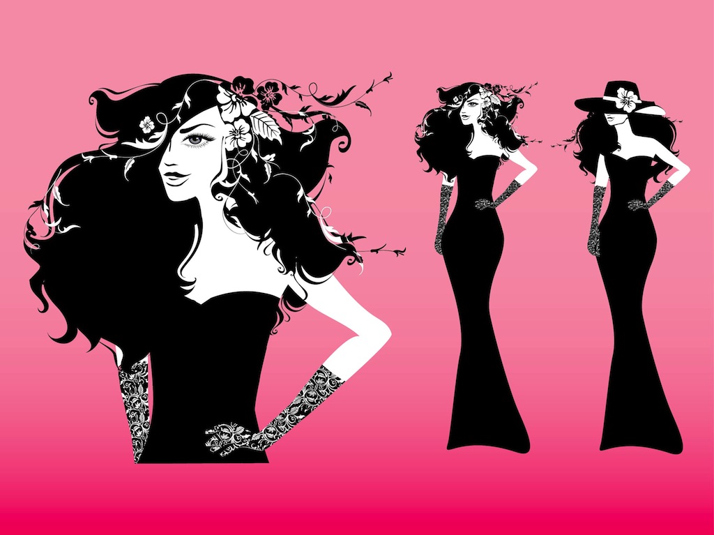 Fashion Girl Vector Illustration Vectors graphic art designs in editable  .ai .eps .svg .cdr format free and easy download unlimit id:148686