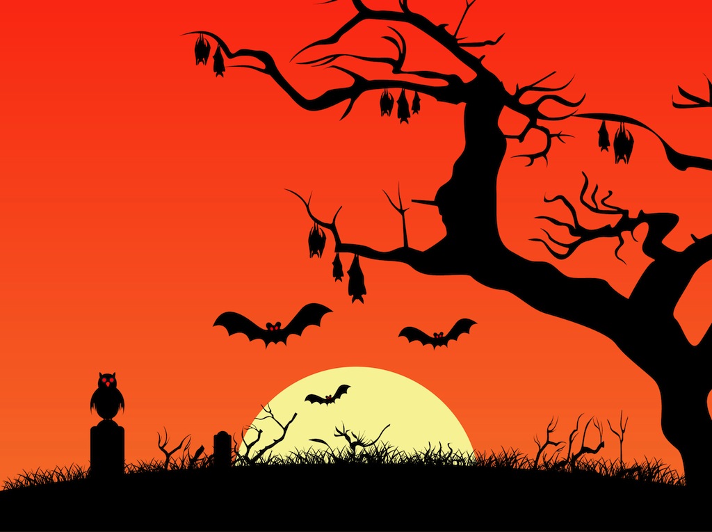 Creepy Halloween Night Vector Art & Graphics | freevector.com
