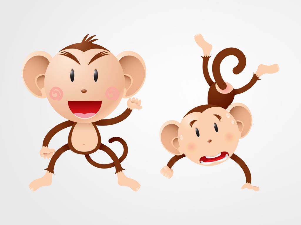 Download Playing Monkeys Vector Art & Graphics | freevector.com