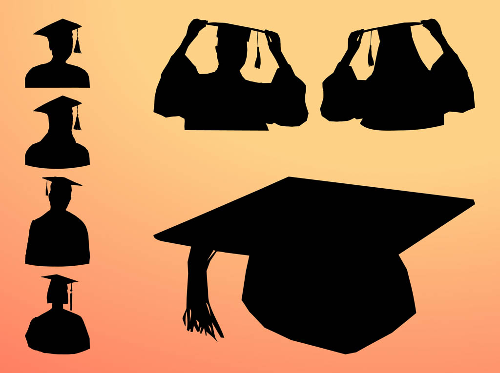 student silhouette vector free