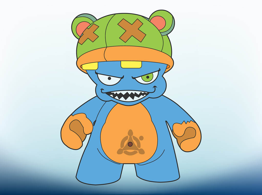 Killer Teddy Bear Vector Art & Graphics | freevector.com