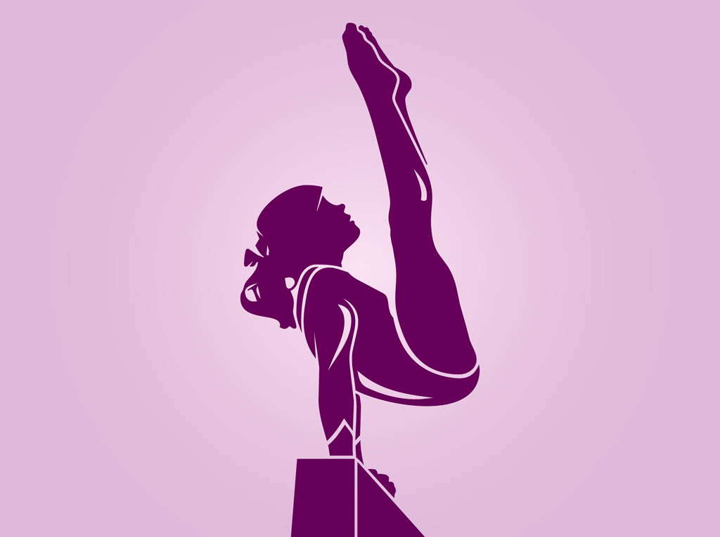 Gymnastics Girl Silhouette Vector Art Graphics Freevector Com