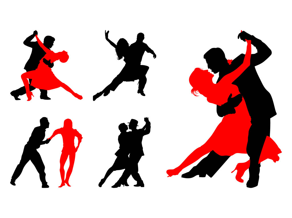 Dancing Couples Silhouettes Vector Art And Graphics