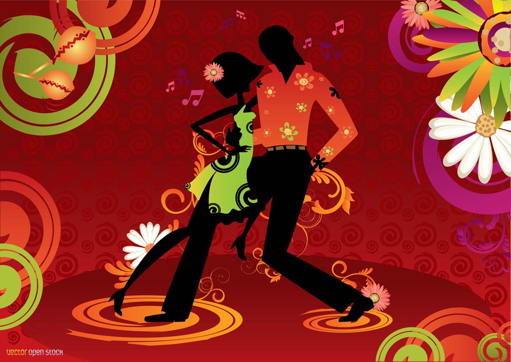 Premium Vector  Isolated cute couple dancer characters dancing to salsa  music concept vector