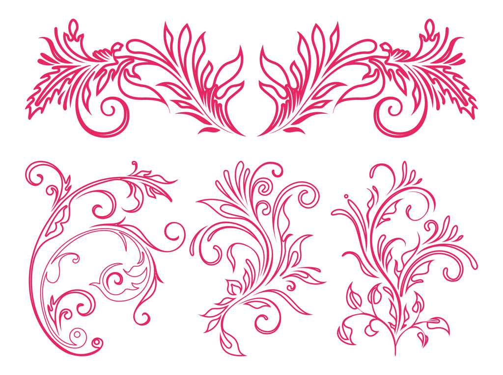 Floral Ornaments Graphics Vector Art & Graphics ...