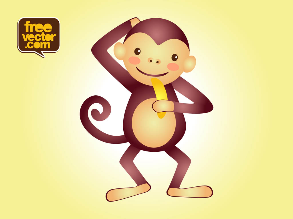 Download Vector Monkey Character Vector Art & Graphics | freevector.com