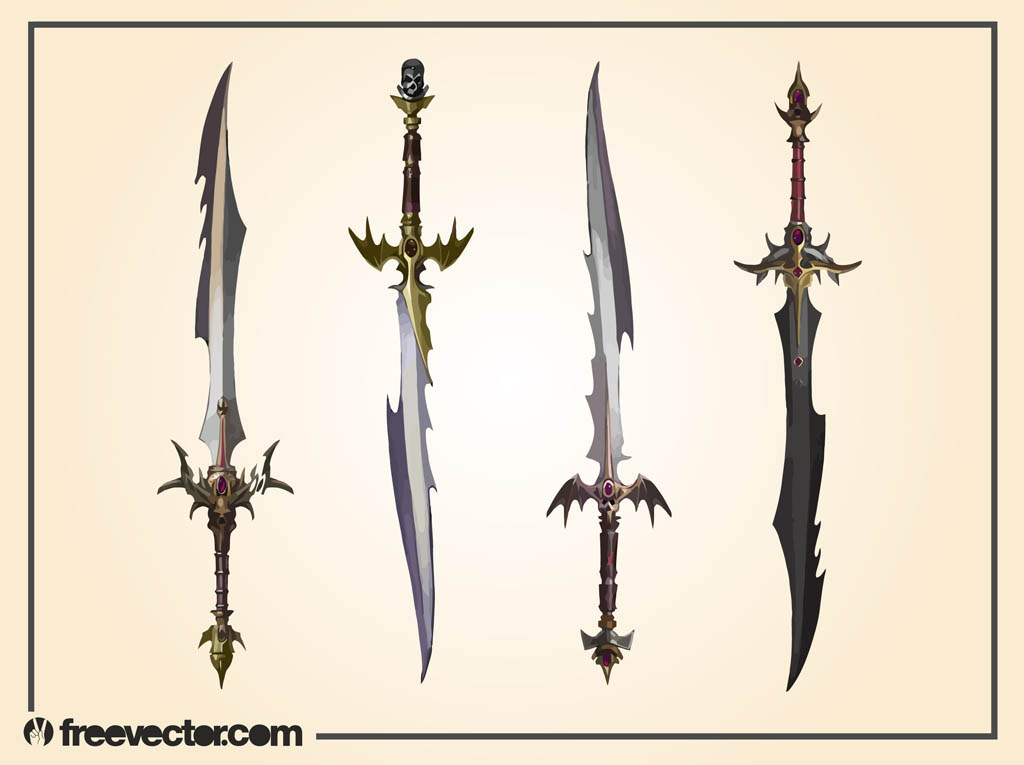 Fantasy Swords Vector Art & Graphics | freevector.com