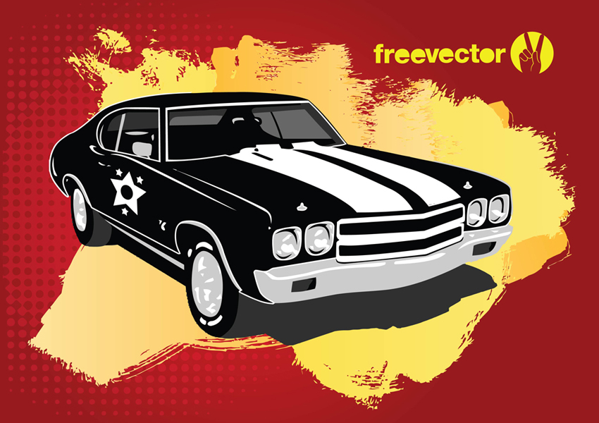 Retro Car Vector Vector Art & Graphics | freevector.com