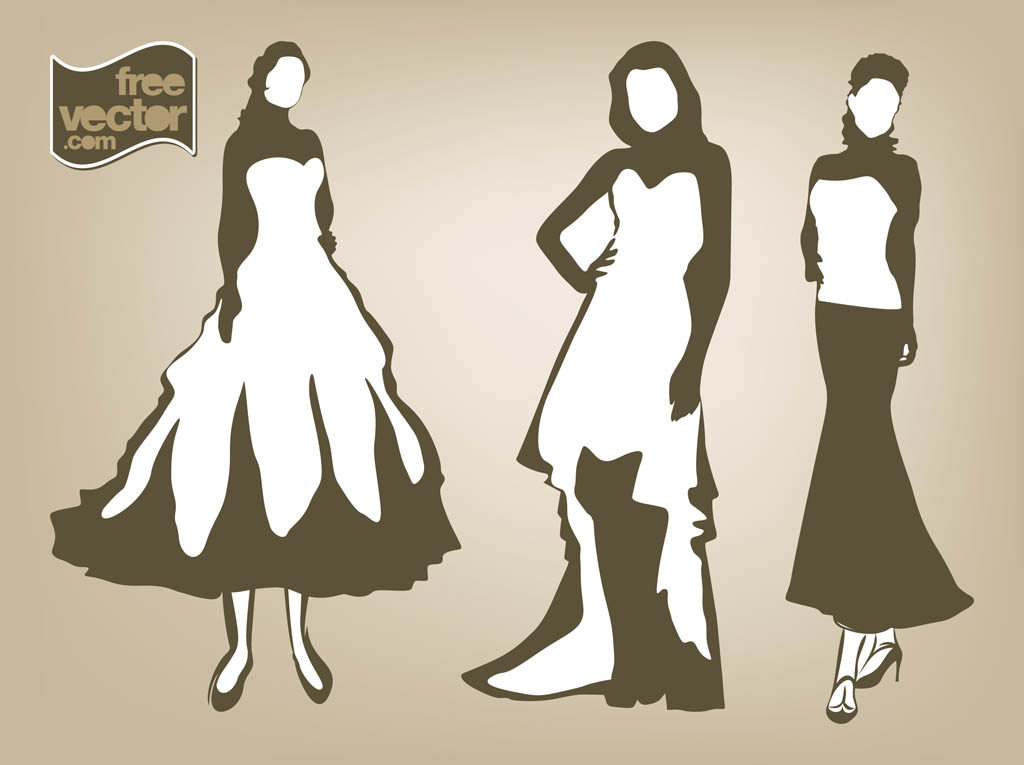 Silhouette elegant woman dressed in style Vector Image