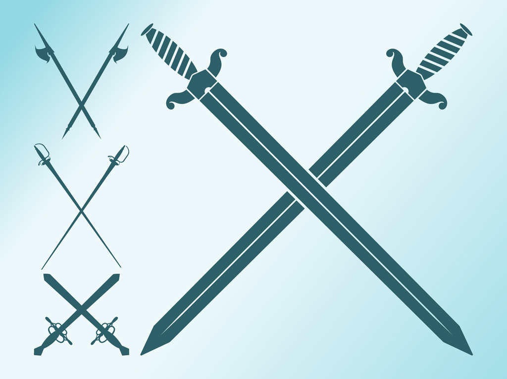 Crossed Swords Vector Art & Graphics