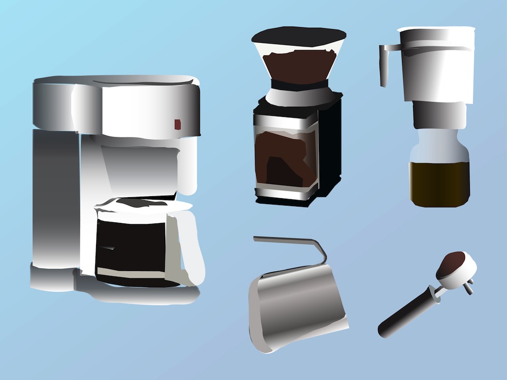 Professional barista coffee equipment isometric flowchart