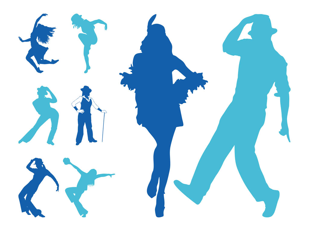 jazz dancers silhouette